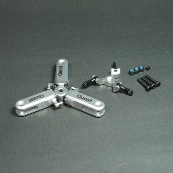 画像1: クエスト QH0085S (CA30/50/E6/GT15/ZG/120-720/E12S-787用) ＨＰテールグリップ 3ブレード（0°）(シルバー）【メーカー直送になります】 (1)
