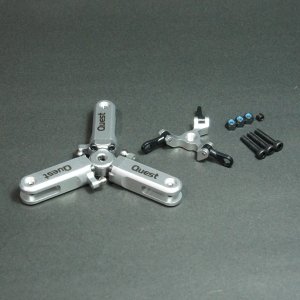 画像: クエスト QH0084S (CA30/50/E6/GT15/ZG/120-720/E12S-787用) ＨＰテールグリップ　3ブレード （5°）(シルバー）【メーカー直送になります】