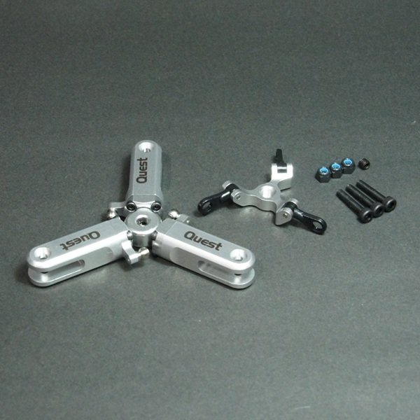 画像1: クエスト QH0084S (CA30/50/E6/GT15/ZG/120-720/E12S-787用) ＨＰテールグリップ　3ブレード （5°）(シルバー）【メーカー直送になります】 (1)