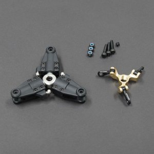 画像: クエスト QH0139 (E12S-775用) 3枚テールローターグリップセット (IM775)【メーカー直送になります】  