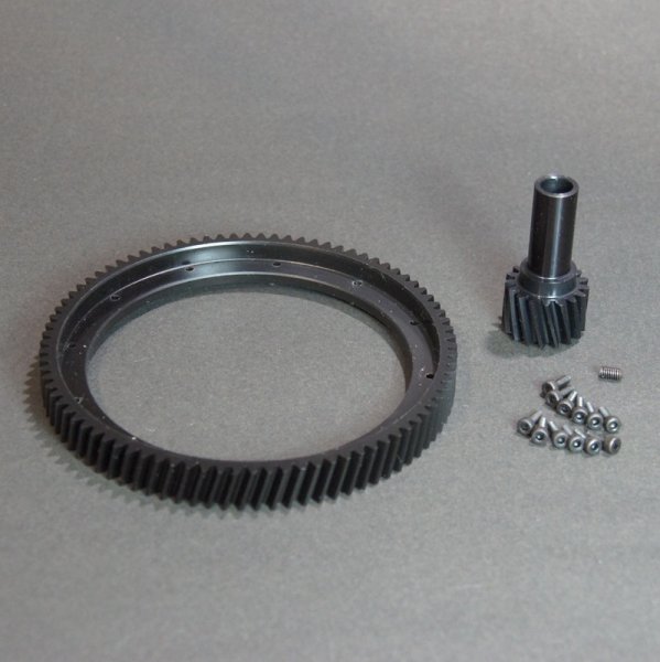 画像1: クエスト QH0102 (CA 90Ver06/GT15/E12S-775/787/120-720用) スパイラルギアセット【メーカー直送になります】   (1)