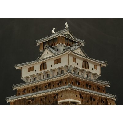 画像2: ウッディジョー (NO.330) 1/150 岩国城 木製模型 組立キット