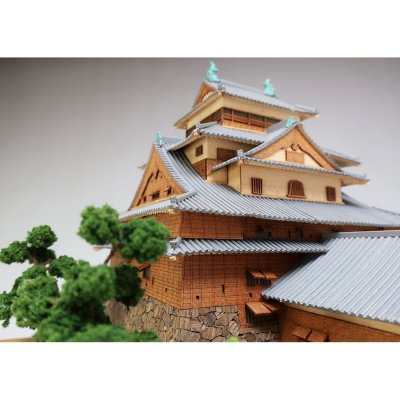 画像3: ウッディジョー (NO.333) 1/150 松江城 木製模型 組立キット 