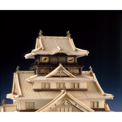 画像2: ウッディジョー (NO.328) 1/150 大阪城 木製模型 組立キット