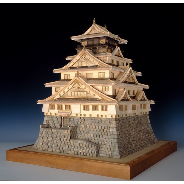 画像1: ウッディジョー (NO.328) 1/150 大阪城 木製模型 組立キット   (1)
