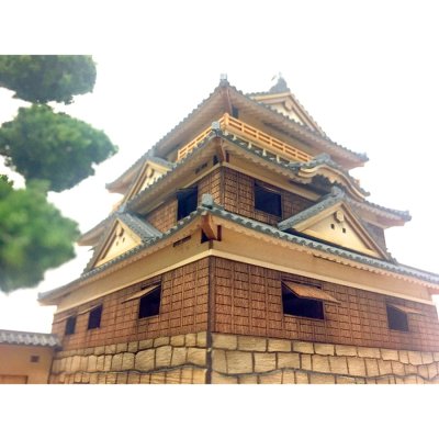 画像3: ウッディジョー (NO.259) 1/150 松山城 木製模型 組立キット