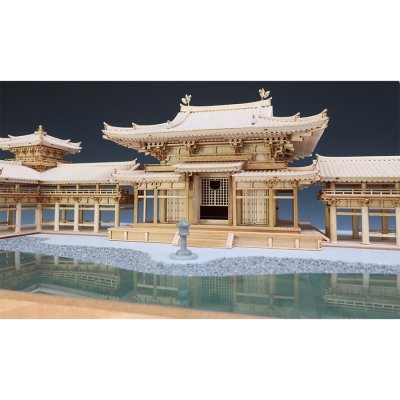 画像1: ウッディジョー (52803) 1/120 平等院 鳳凰堂 木製模型 組立キット