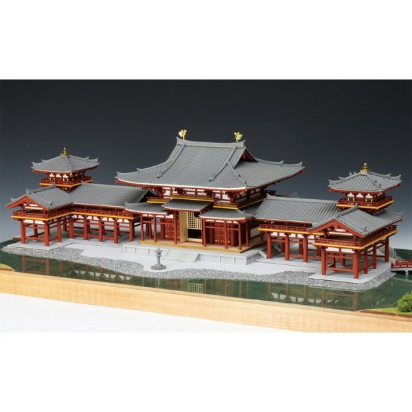 画像1: ウッディジョー (52803) 1/120 平等院 鳳凰堂 木製模型 組立キット  (1)