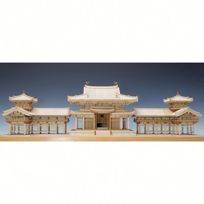 画像1: ウッディジョー (NO.338) 1/75 平等院 鳳凰堂 木製模型 組立キット