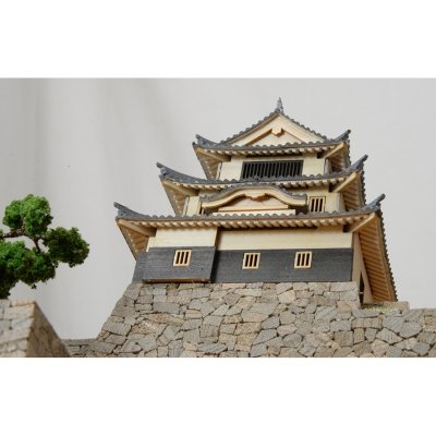 画像3: ウッディジョー (NO.267) 1/150 丸亀城 木製模型 組立キット