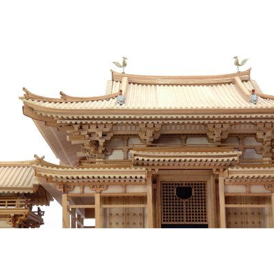 画像3: ウッディジョー (NO.338) 1/75 平等院 鳳凰堂 木製模型 組立キット