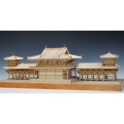 画像2: ウッディジョー (NO.338) 1/75 平等院 鳳凰堂 木製模型 組立キット