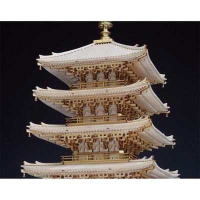 画像3: ウッディジョー (NO.354) 1/75 醍醐寺 五重塔 木製模型 組立キット