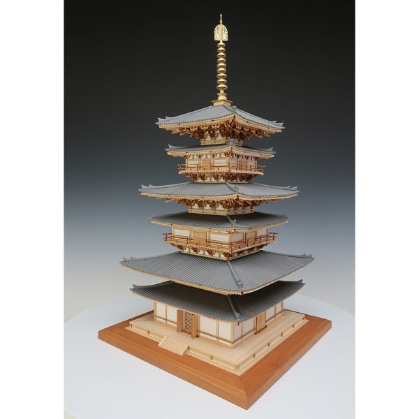 画像1: ウッディジョー (NO.348) 1/75 薬師寺 東塔 木製模型 組立キット  (1)