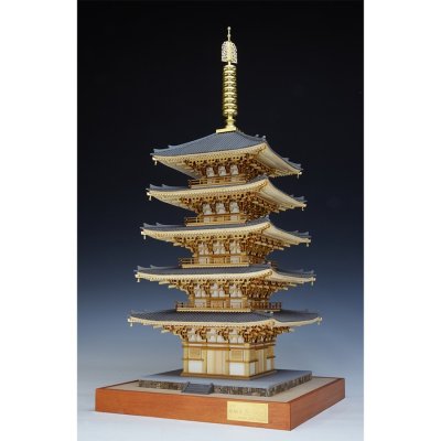画像1: ウッディジョー (NO.354) 1/75 醍醐寺 五重塔 木製模型 組立キット