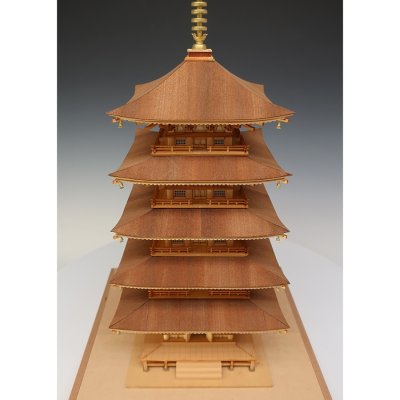 画像1: ウッディジョー (NO.346) 1/75 羽黒山 五重塔 木製模型 組立キット