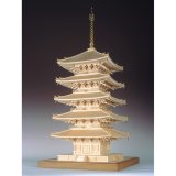 画像: ウッディジョー (NO.351) 1/75 興福寺 五重塔 木製模型 組立キット 