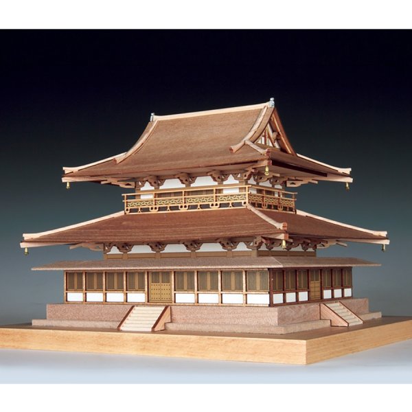 画像1: ウッディジョー (NO.361) 1/150 法隆寺 金堂 木製模型 組立キット  (1)
