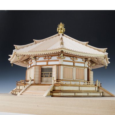 画像1: ウッディジョー (NO.364) 1/75 法隆寺 夢殿 木製模型 組立キット