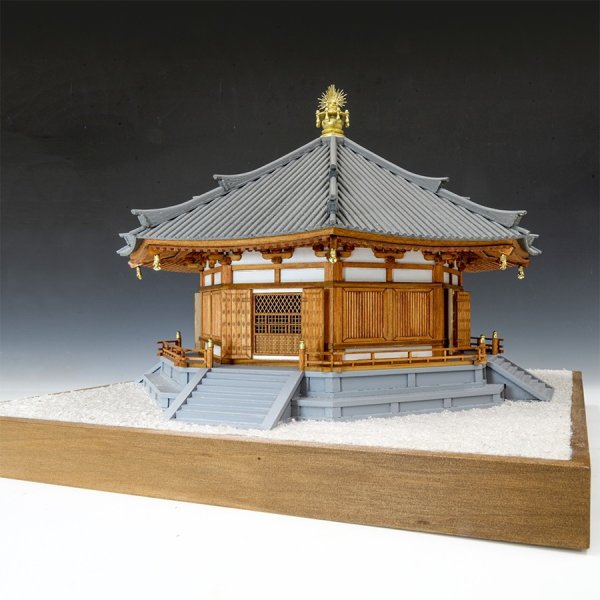 画像1: ウッディジョー (NO.364) 1/75 法隆寺 夢殿 木製模型 組立キット  (1)