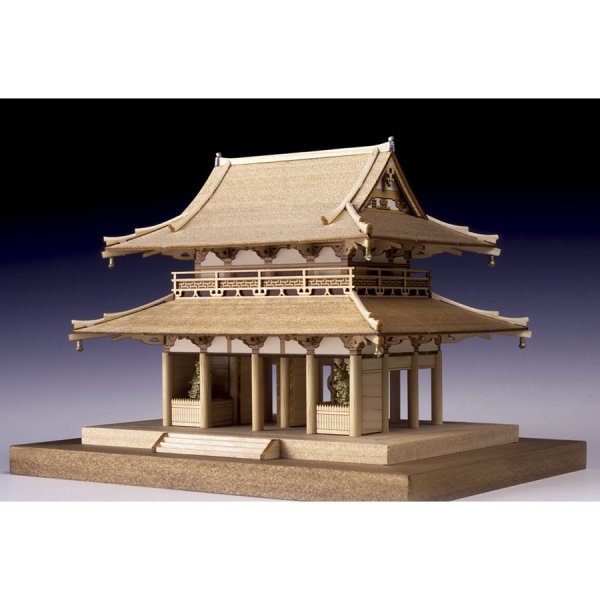 画像1: ウッディジョー (NO.360) 1/150 法隆寺 中門 木製模型 組立キット  (1)