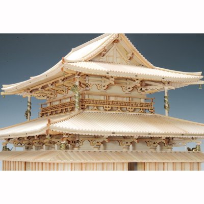 画像3: ウッディジョー (NO.345) 1/75 法隆寺 金堂 木製模型 組立キット