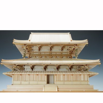 画像2: ウッディジョー (NO.345) 1/75 法隆寺 金堂 木製模型 組立キット