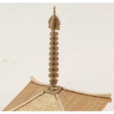 画像3: ウッディジョー (NO.359) 1/150 法隆寺 五重の塔 木製模型 組立キット
