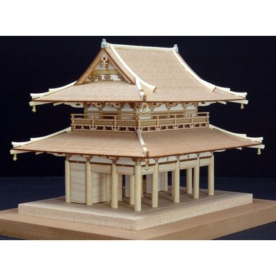 画像1: ウッディジョー (NO.360) 1/150 法隆寺 中門 木製模型 組立キット