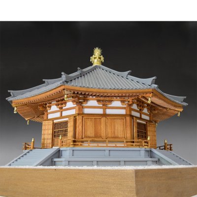 画像3: ウッディジョー (NO.364) 1/75 法隆寺 夢殿 木製模型 組立キット