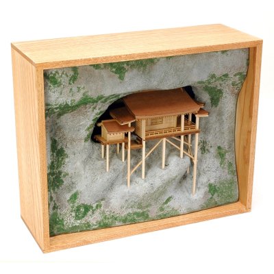 画像1: ウッディジョー (NO.352) 1/75 三佛寺 投入堂 木製模型 組立キット