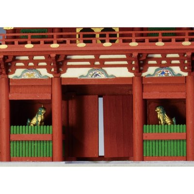 画像2: ウッディジョー (NO.289) 1/75 久能山 東照宮 楼門 塗装タイプ 木製模型 組立キット