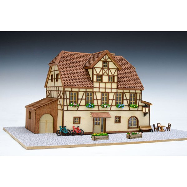 画像1: ウッディジョー (NO.321) 1/87 ヨーロッパの街並みシリーズ ドイツ 木製模型 組立キット  (1)