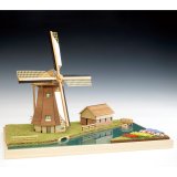 画像: ウッディジョー (NO.324) 1/220 ヨーロッパの街並みシリーズ オランダ キンデルダイク 木製模型 組立キット 