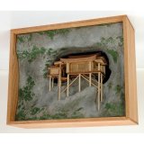 画像: ウッディジョー (NO.352) 1/75 三佛寺 投入堂 木製模型 組立キット 