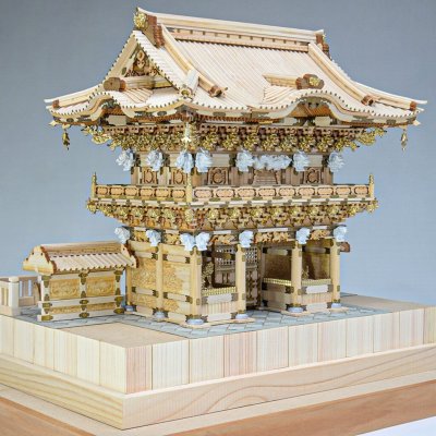 画像2: ウッディジョー (NO.353) 1/50 日光東照宮 陽明門 木製模型 組立キット