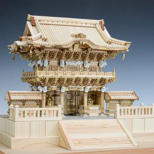 画像: ウッディジョー (NO.353) 1/50 日光東照宮 陽明門 木製模型 組立キット 