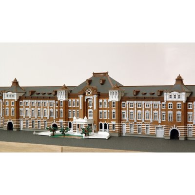 画像2: ウッディジョー (NO.358) 1/350 東京駅 丸の内駅舎 木製模型 組立キット