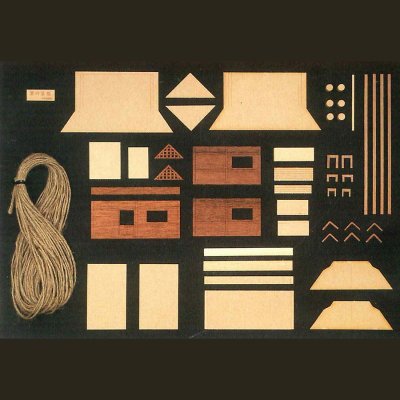 画像1: ウッディジョー (NO.366) ミニ建築 No.3 里の茶屋 木製模型 組立キット 