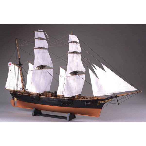 画像1: ウッディジョー (NO.643) 1/75 咸臨丸（帆付） 木製模型 組立キット  (1)