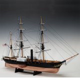 画像: ウッディジョー (NO.182) 1/120 黒船 サスケハナ（縮帆タイプ） 木製模型 組立キット 