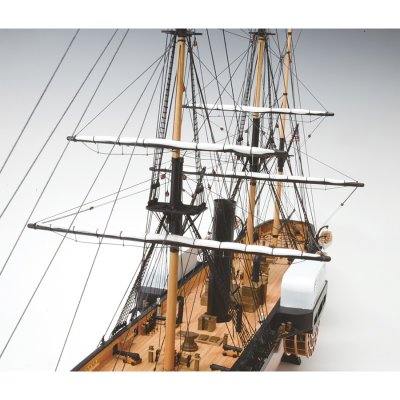 画像2: ウッディジョー (NO.182) 1/120 黒船 サスケハナ(縮帆タイプ) 木製模型 組立キット