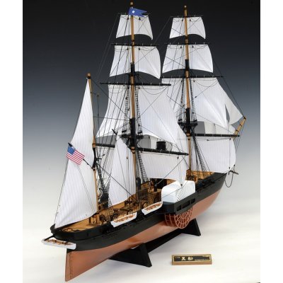 画像2: ウッディジョー (NO.184) 1/120 黒船 サスケハナ（展帆タイプ） 木製模型 組立キット 