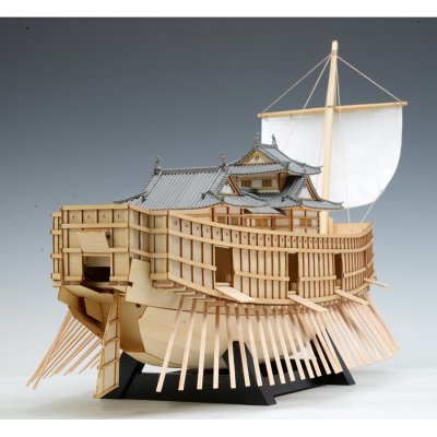 画像2: ウッディジョー (NO.185) 1/100 安宅船 木製模型 組立キット 