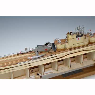 画像2: ウッディジョー (NO.168) 1/144 伊400 日本特型潜水艦 木製模型 組立キット 