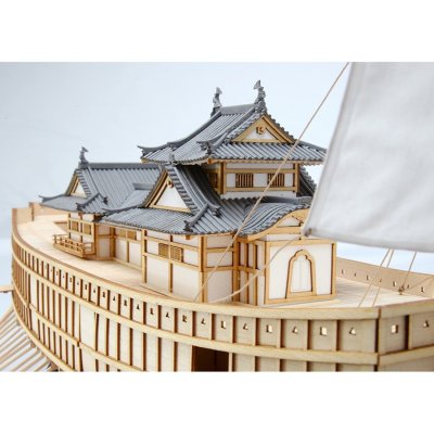 画像1: ウッディジョー (NO.185) 1/100 安宅船 木製模型 組立キット 