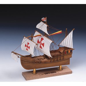 画像: ウッディジョー (NO.802) ミニ帆船 No.2　サンタマリア 木製模型 組立キット 