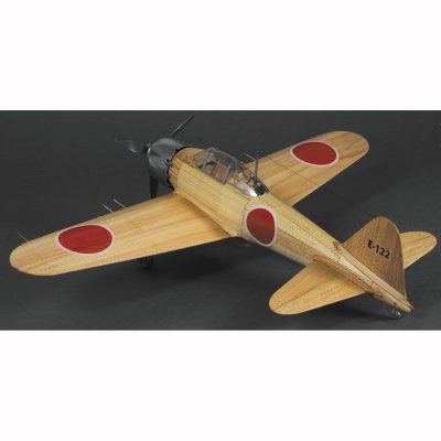 画像1: ウッディジョー (NO.659) 1/24 零戦 木製模型 組立キット 