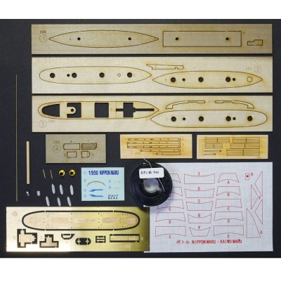 画像3: ウッディジョー (NO.131) ボトルシップ No.1 日本丸 木製模型 組立キット