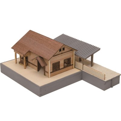 画像2: ウッディジョー (NO.187) 1/150 懐かしの木造電車＆機関車 No.11 木製模型 組立キット 